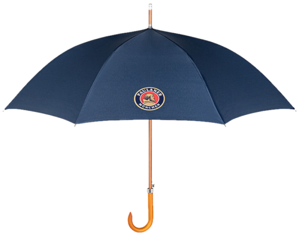 Paulaner stick umbrella with wooden