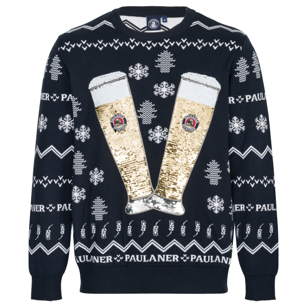 Paulaner Ugly X-Mas Sweater wipe-clean sequins